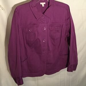 Charter club Purple 3x jacket cotton spandex blend